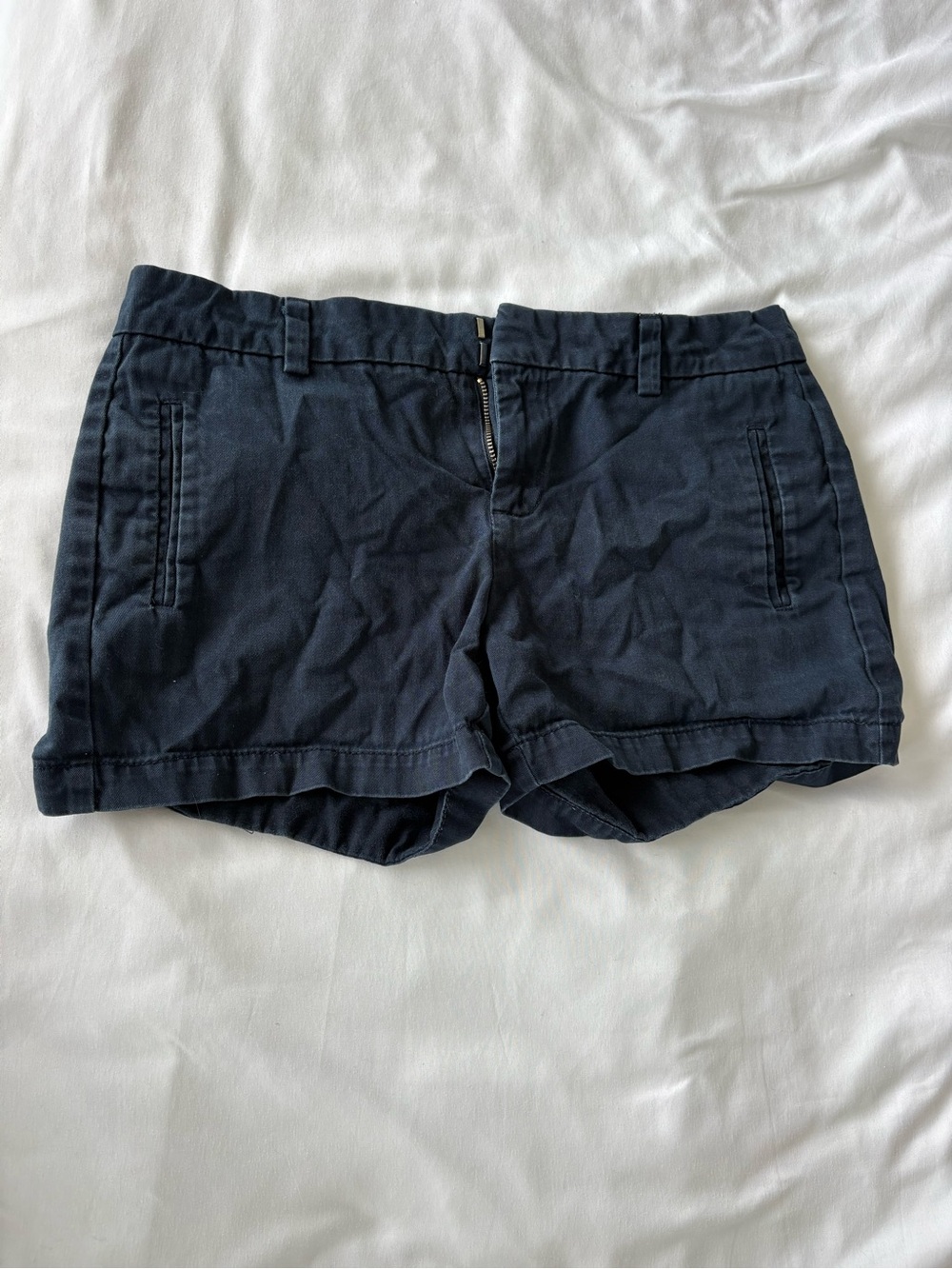 JCP Women’s Navy Cotton Blend Casual Shorts